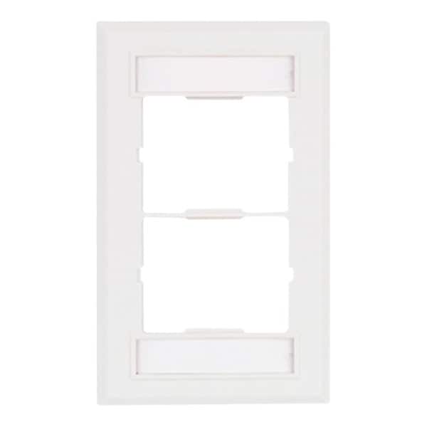 Siemon 2-PORT FLUSH MOUNT UNLOADED, SINGLE GANG FOR 2 CT COUPLERS, WHITE CT4-FP-02 - main